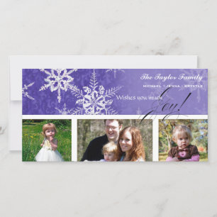 Flocon de neige Damask de Noël - Carte royale pour