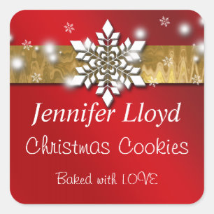 Flocon de neige de Noël, Huile d'or, Stickers de v