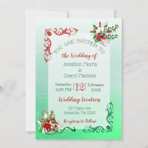 Flocon de neige d'hiver Noël Mariages Invitations