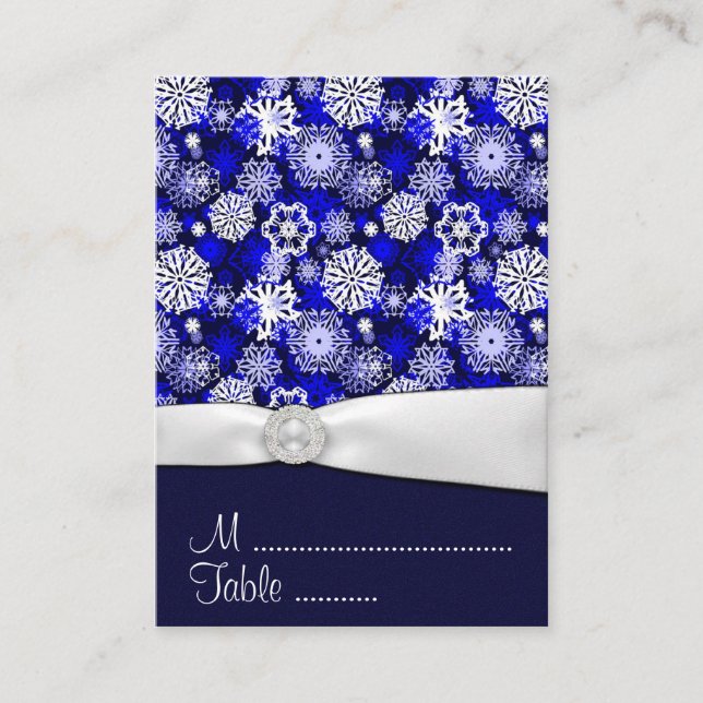 Flocon de neige d'hiver Réception de mariage Carte (Devant)