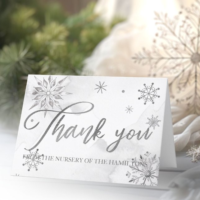 flocon de neige est en route Baby shower Merci (Créateur téléchargé)
