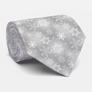 Flocon de neige gris motif cravate de vacances