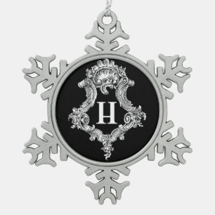 Flocon De Neige H Monogramme Ornement initial