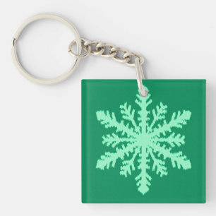 Flocon de neige Ikat - Vert pin et menthe