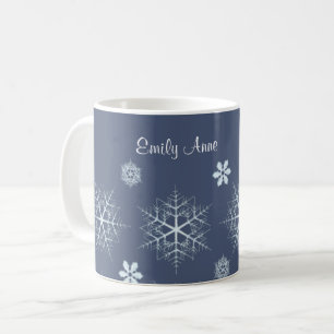 Flocon de neige modifiable Mug de café modifiable