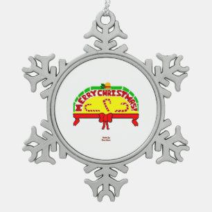 Flocon De Neige Noël Salutations Pewers Snowflake Ornement