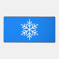 Flocon De Neige Nordique Blanc Chic Sur Bleu Alpin