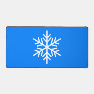Flocon De Neige Nordique Blanc Chic Sur Bleu Alpin