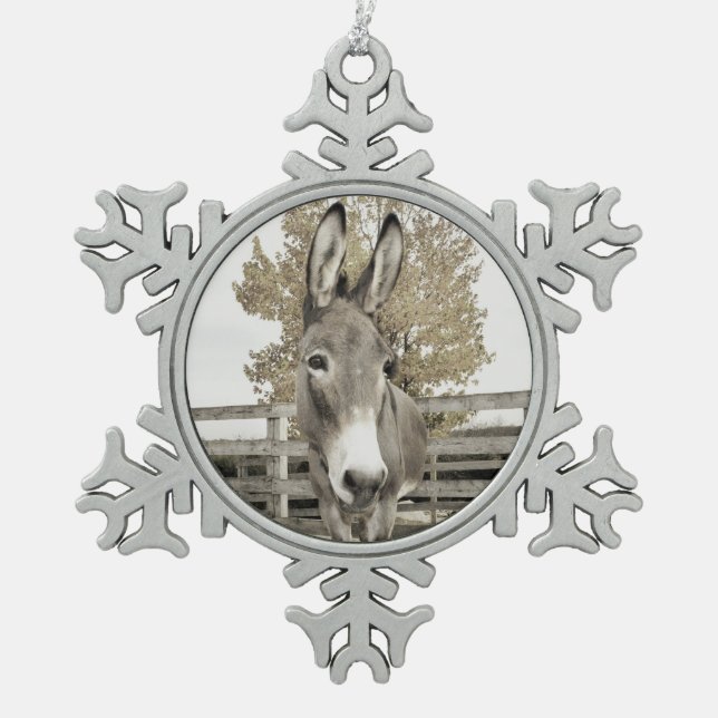 Flocon De Neige Ornement d'âne (Devant)