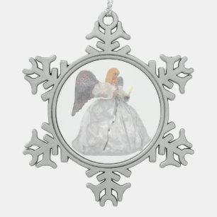 Flocon De Neige Ornement d'ange blanc
