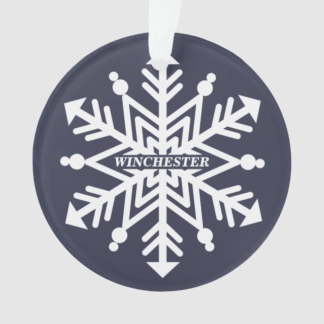 Flocon de neige personnalisé avec votre nom (devant)