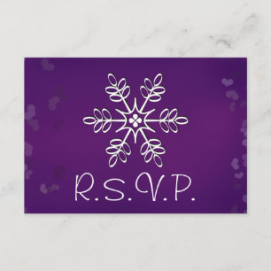 Flocon de neige pourpre épousant la carte de