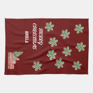 Flocon de neige Serviettes de thé de Noël