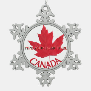 Flocon De Neige Souvenir personnalisé par ornement du Canada