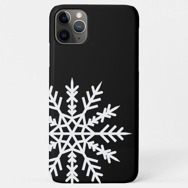 Flocon de neige sur coque iphone noir (Dos)