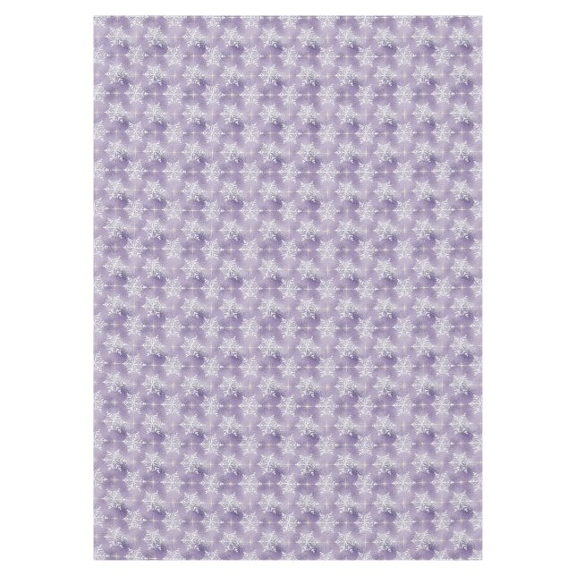 Flocon de neige violet motif Nappe de jour férié (Devant)