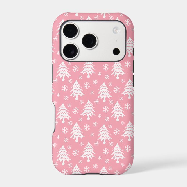 Flocon de neige Whimsical Christmas Tree Rose Blan (Verso)