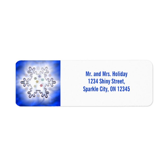 Flocon de Noël bleu (Devant)