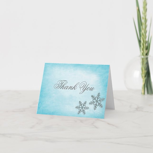 Flocon d'hiver Flamme de neige Turquoise Merci (Devant)