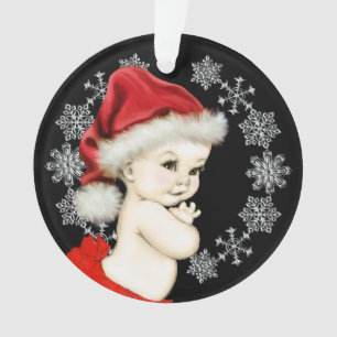 Flocons d'Argent Bébé Fille Premier Noël