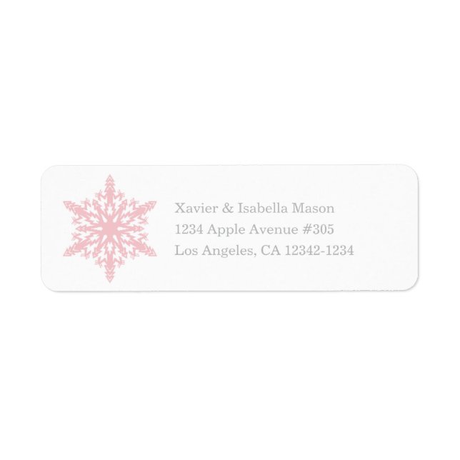 Flocons de neige | Blanc/Rose (Devant)