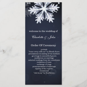 flocons de neige bleu marine programmes de mariage