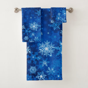 Flocons de neige bleus