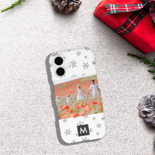 Flocons de neige de Noël avec photo personnalisée 