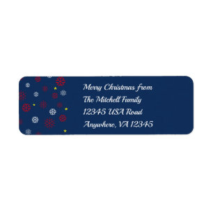 Flocons de neige de Noël militaires USA bleus