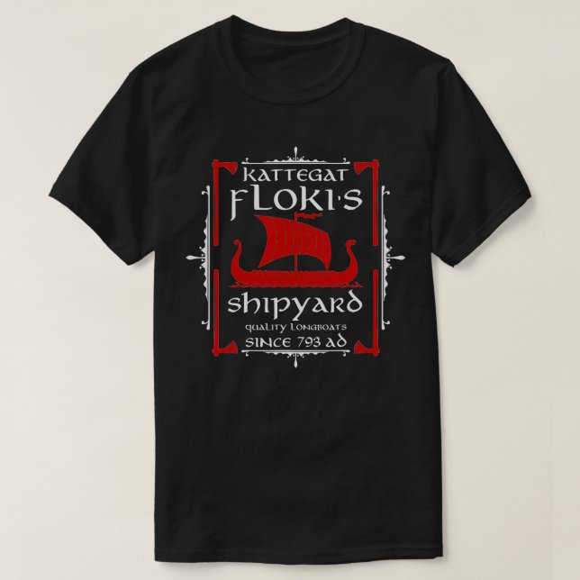 Flokis Shipyard Kattegat Vikings  T-Shirt (Design Front)