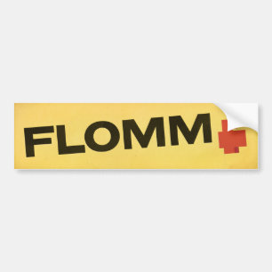 FLOMM positavo on yellow Bumper Sticker