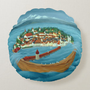 Flood 1999 round pillow