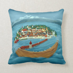 Flood 1999 throw pillow