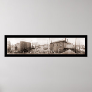 Flood Disaster Dayton Photo 1913 Poster