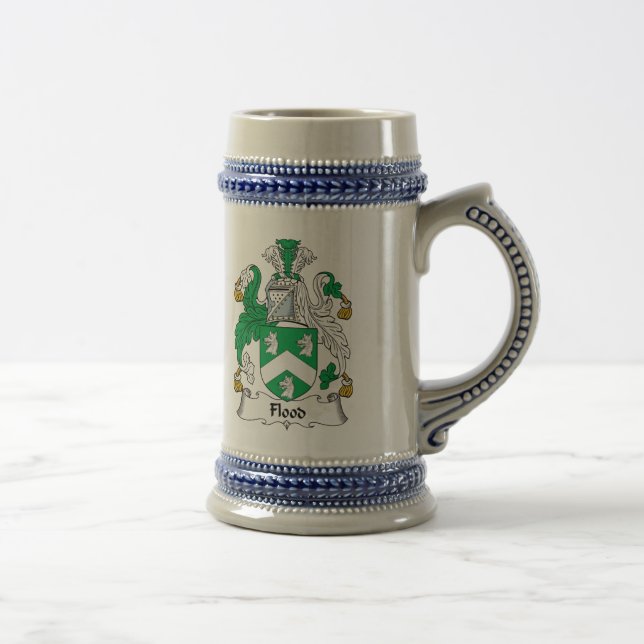 Flood Family Crest Beer Stein (Right)