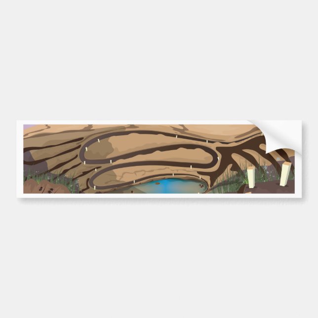Flooded Open Cast Mine Bumper Sticker (Front)