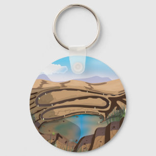 Flooded Open Cast Mine Keychain