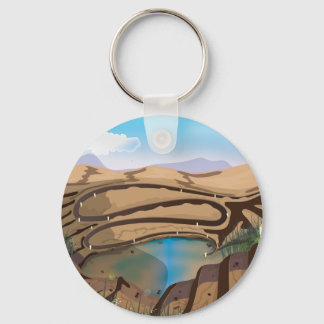 Flooded Open Cast Mine Keychain