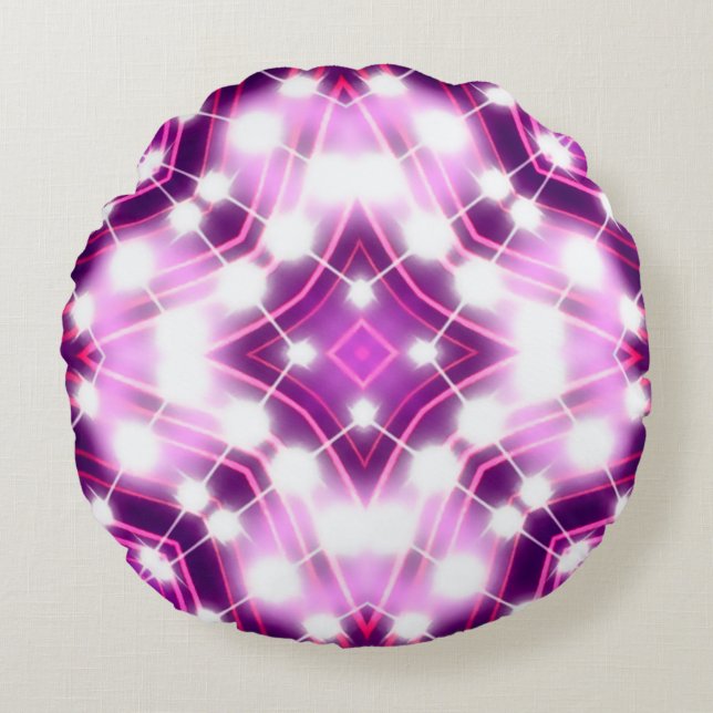 Floodlights background round pillow (Front)