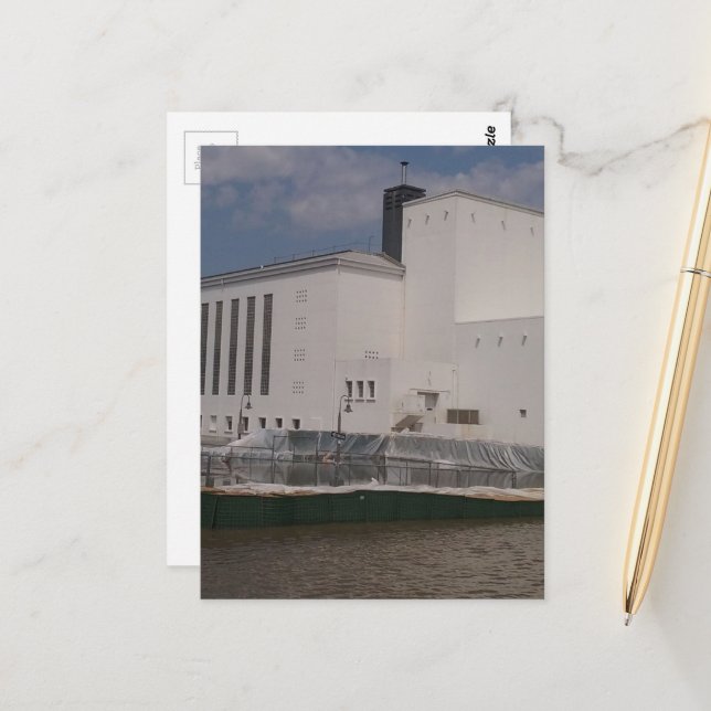 floodwaters in Burlington, Iowa Postcard (Front/Back In Situ)