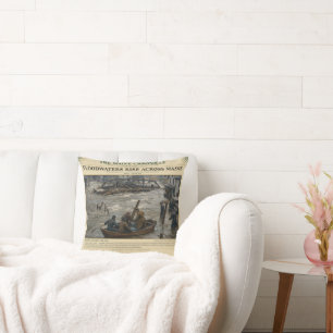 Floodwaters Rise Across Maine March 1936 Throw Pillow