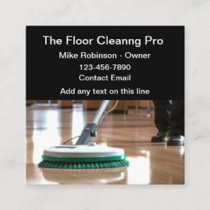 Floor Cleaning Professional Service  Square Business Card