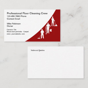 Floor Cleaning Professional Simple Business Cards