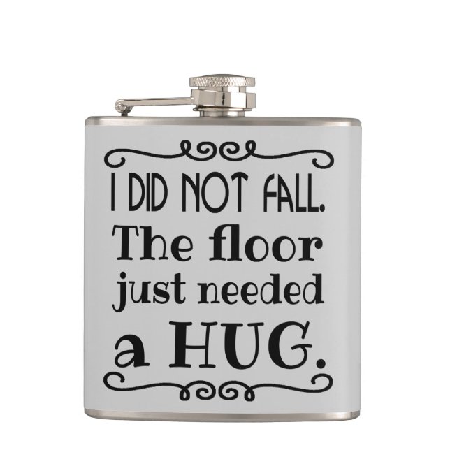 Floor Hug Funny Hip Flask (Front)