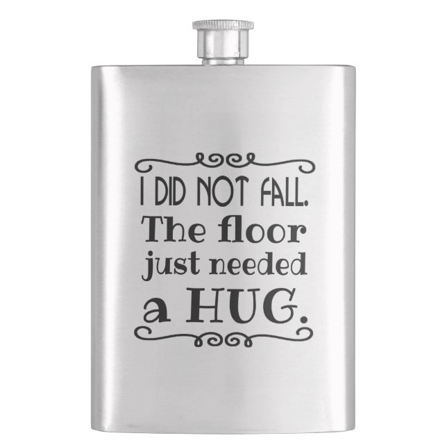 Floor Hug Funny Hip Flask (Front)