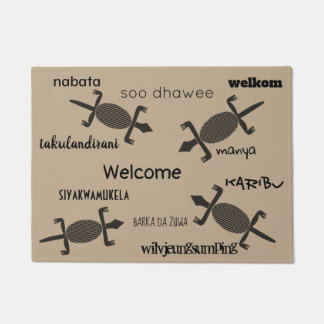 Floor Mat - Welcome, Karibu, Manya