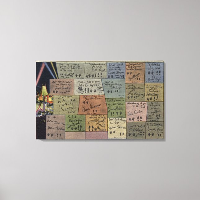 Floor of Fame, Grauman's Chinese Theatre Canvas Print (Front)