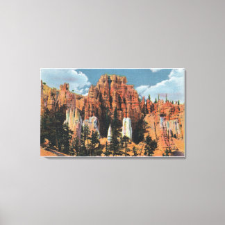 Floor of Queen's Garden View of the Castle Canvas Print