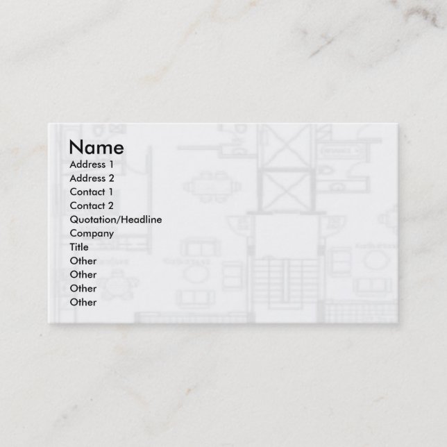Floor Plan Business Card (Front)