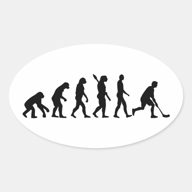 Floorball Evolution Oval Sticker (Front)